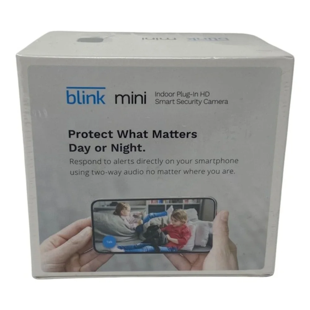 Blink Mini Indoor Plug-In HD‎ Smart Security Camera Two Way Audio Motion NEW